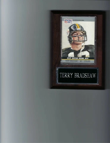 TERRY BRADSHAW PLAQUE PITTSBURGH STEELERS FOOTBALL NFL   C4 Cover