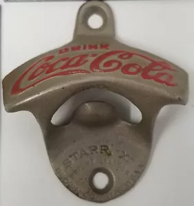 Vintage STARR X Bottle Opener Coca Cola Wall Mount Brown Co. Made in the USA - Picture 1 of 9