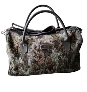 Vintage JORDACHE Blumen Gobelin Handgepäck Seesack Beuteltasche Gepäck Weekender - Bild 1 von 15
