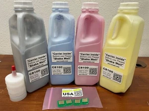(500g/380g) 4 Toner Refill for Xerox C8130 C8135 C8145 C8155 8170 + 4 Chip (USA) - Picture 1 of 15
