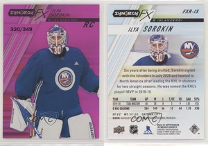 2020-21 Upper Deck Synergy FX Rookies Purple /349 Ilya Sorokin #FXR-IS Rookie RC