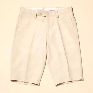 NEW Mens Inserch Summer Shorts 100% Linen Premium Modern Fit OATMEAL Beige USA - Picture 1 of 1