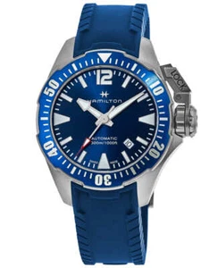 Nuovo Orologio Uomo Hamilton Khaki Navy Frogman Automatico Quadrante Blu H77705345 - Foto 1 di 6