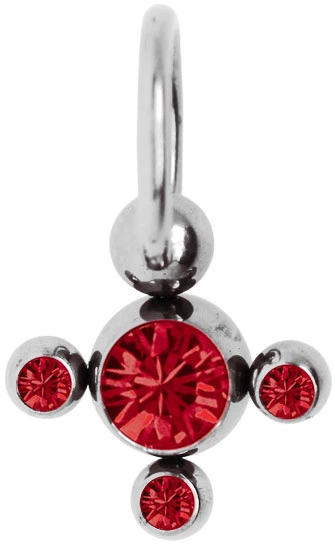 Titan Piercing Intimo Bcr Verticale Anello 1,6mm,4/8mm Sfera Croce E 3 - Immagine 1 di 2