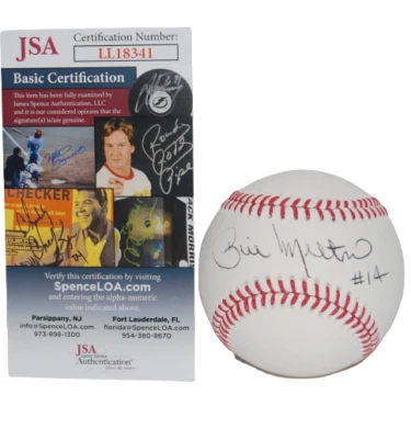 BILL MELTON signed (CHICAGO WHITE SOX) OML baseball JSA Authenticated LL18341 - Image 1 of 2