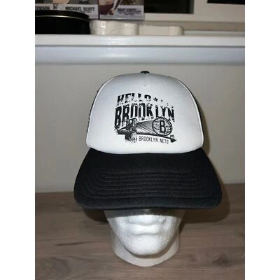 Gorra Brooklyn Nets NBA Baloncesto Blanco Negro Camionero Malla Gorra Prendas para la cabeza Foto 1 de 4