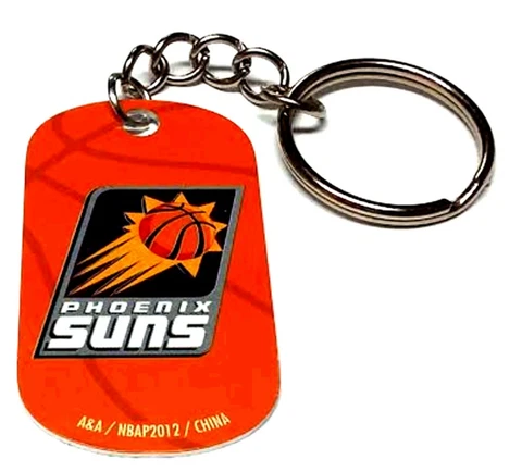 PHOENIX SUNS 1.5" LONG METAL KEYCHAIN PULL LICENSED NBA BASKETBALL ORNAMENT Cover