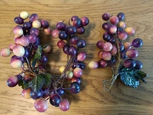 3 x Rispen Deko Trauben Beeren Kunstobst Kunstgemüse künstliches Obst - Bild 1 von 2