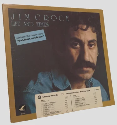 Jim Croce Life Times BL 35008 White Promo Sticker DJ Radio Vintage 1973 Vinyl LP - Image 1 of 4