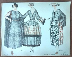 Mario Simon Modes d'été EO Gazette du Bon Ton 1920 Paul Poiret Jeanne Lanvin - Picture 1 of 3