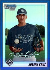 2010 Bowman Chrome Prospects Blue Refractors #BCP15 Joseph Cruz /250