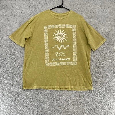 Billabong T-Shirt Womens Small Oversized Graphic Tee Beachy Sun Geo Wave Boho - Image 1 of 4
