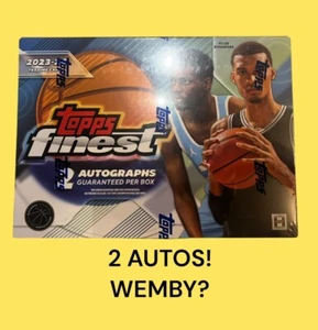 2023-24 Topps Finest Basketball HOBBY BOX - 2 AUTOS - LOOK FOR WEMBY - IN HAND - Picture 1 of 5