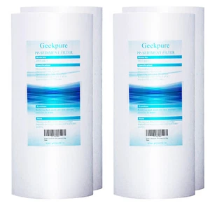 Geekpure 4 Pack PP Sediment Replacement Water Filter 4.5" x 10" - 5 Mic - Picture 1 of 7