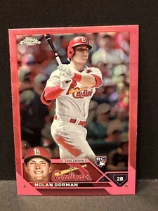 2023 Topps Chrome NOLAN GORMAN RC #192 Pink Refractor - Picture 1 of 2
