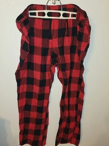 Pantalones a cuadros rojos de franela XL azul marino antiguo para hombre parte inferior cintura elástica cordón 32 - Imagen 1 de 24