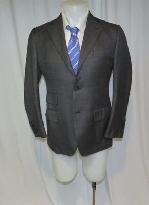 Tom Ford Base B Custom 100% Cashmere Gray Plaid Three Roll Two Sport Coat 40R - Image 1 of 4