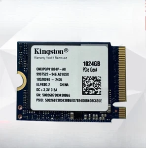 M.2 2230 1TB SSD NVMe PCIe F Microsoft Surface Pro 9 10 Steam Deck - Afbeelding 1 van 2