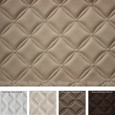 Tessuto Ecopelle Finta Pelle SinteticaTrapuntato Rombi Tappezzeria Arredo 50 Cm - Immagine 1 di 4