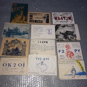 12 CARTOLINE DI RADIOAMATORI VARIE NAZIONI ANNI 60 - Foto 1 di 14