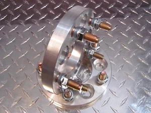 5x112 to 5x5.5 / 139.7 US Wheel Adapters 19mm thick 12x1.5 Lug Studs Spacers x2 - Picture 1 of 4