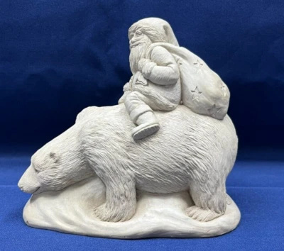 Christmas 1998 Carruth Studios Santa Claus Riding on Polar Bear by CT Carruth - Image 1 of 4