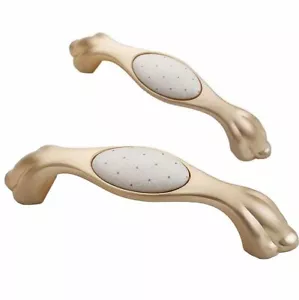 Bellissimo pomello per armadio con maniglia in ceramica a rilievo oro cassettiera maniglie estraibili - Foto 1 di 7