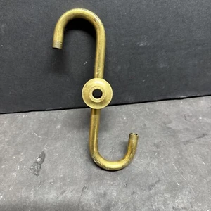 SOLID BRASS UNFINISHED TWO LIGHT S SHAPED CLUSTERS WITH 1/8-27 IPS ALL AROUND  - Picture 1 of 11