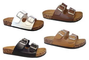 Neu klassische Damen-Sandalen 2 Schnallen Flip-Flop Schuh Freizeit weiches Fußbett ** Revo-1 - Bild 1 von 5