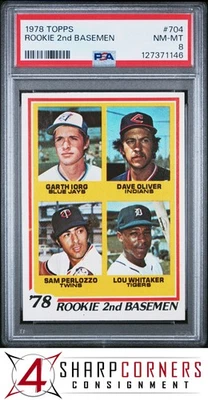 1978 TOPPS #704 LOU WHITAKER RC TIGERS HOF PSA 8 - Image 1 of 3