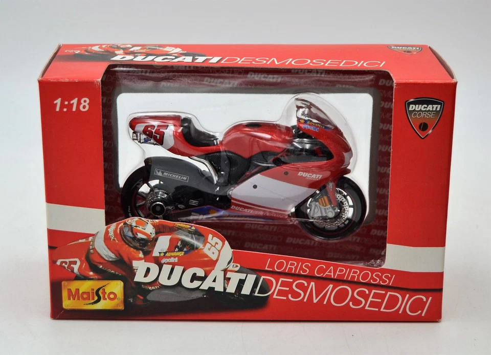 DIE CAST 1/18 " DUCATI DESMOSEDICI LORIS CAPIROSSI " MAISTO - Photo 1/1
