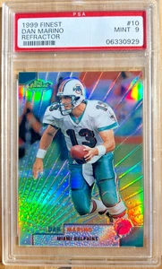 PSA 9 DAN MARINO 1999 FINEST REFRACTOR #10 Low Pop RARE! - Picture 1 of 2
