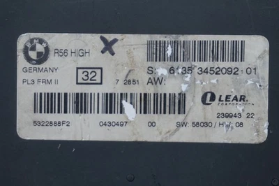 2007 MINI COOPER FRM FOOTWELL LIGHT BODY CONTROL MODULE BCM R56 HIGH 3452092 - Image 1 of 4