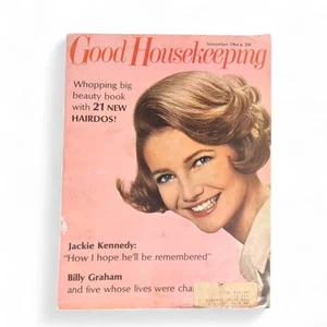 Good Housekeeping Magazine Nov 1964 Jackie Kennedy Billy Graham Vintage Ads - Picture 1 of 24