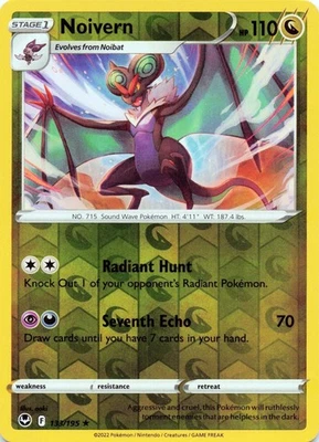 Noivern 133/195 - REVERSE HOLO - SWSH12: Silver Tempest - NM - Image 1 of 2