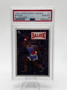 1993 Topps Street Fighter II #1 Balrog Stickers PSA 10 (Pop 1) - Picture 1 of 4