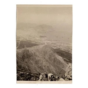 WWII WW2 Original Photo Mountain Overlooking Waterfront 1940s (Pls READ) - Picture 1 of 4