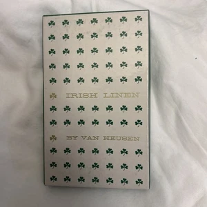 3 VTG Van Heusen Irish Linen Handkerchief Off-White w/Original Labels Box NOS - Picture 1 of 10