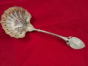 GEO. C. SHREVE STERLING LARGE ICE SPOON PERSONALIZED "S 1872" - Picture 1 of 15
