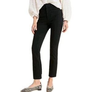 Pantalone donna Anthropologie Essential orlo a tulipano taglia 10 nero nuovo con etichette NUOVO - Foto 1 di 24