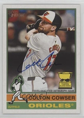 2025 Topps Heritage Real One Auto Colton Cowser #ROA-CC - Image 1 of 3