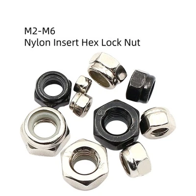 Selbstsichernde Muttern Edelstahl Sechskant Stoppmuttern DIN 985 M2 M3 M4 M5 M6 - Bild 1 von 4