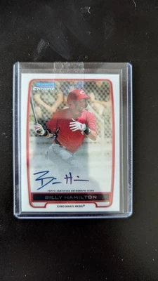 Autógrafos Bowman Chrome Prospects 2012 Billy Hamilton #BCA-BH Foto 1 de 2
