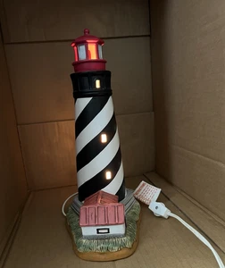 Vintage 1993 Geo. Z. Lefton St. Augustine 1874 Leuchtturmlampe #01015 FUNKTIONIERT - Bild 1 von 5