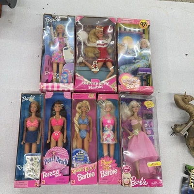 Barbie Doll Lot Teresa Sparkle Beach Flower Fun Actress Breakfast University 8  - Image 1 of 4