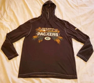 Tommy Bahama NFL Green Bay Packers Black Long Sleeve Hoodie Shirt Mens Medium - Picture 1 of 8