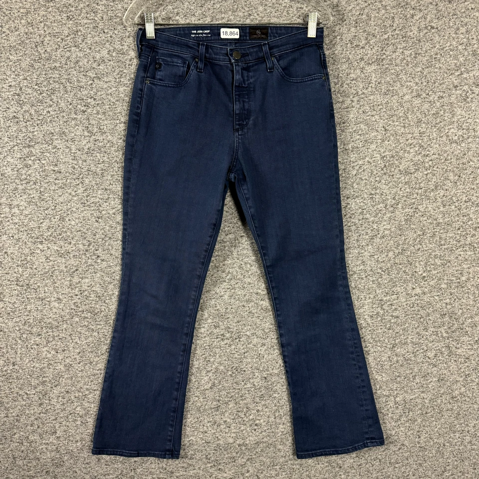 AG Adriano Goldschmied 27R Azul Oscuro The Jodi Crop High Rise Slim Flare Crop Foto 1 de 4