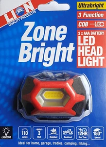 High Performance LED Headlamp 3 Function For Home Garage Camping Hiking Tradies - Picture 1 of 4