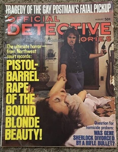 Vintage Official Detective Stories Magazine August 1974 Sex & True Crime - Imagen 1 de 4