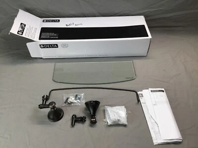 Prateleira de vidro Delta Cassidy 79710-RB 18 polegadas 18” com barra de toalha em bronze polido - Imagem 1 de 4